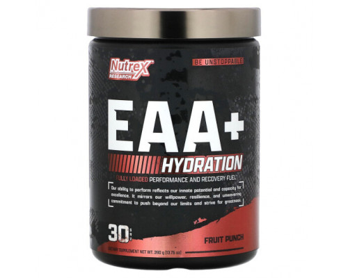 Аминокислоты EAA+ Hydration, Fruit Punch, 13.76 oz (390 g) Аминокислоты EAA+ Hydration, Fruit Punch, 13.76 oz (390 g)