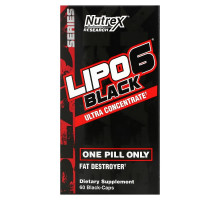 Nutrex Research, Lipo 6 черный ультра-концентрат, 60 черных капсул