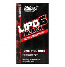 Nutrex Research, Lipo 6 черный ультра-концентрат, 60 черных капсул