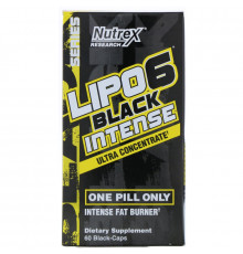 Nutrex Research, Lipo-6 Black Intense, Ultra Concentrate, 60 Black-Caps