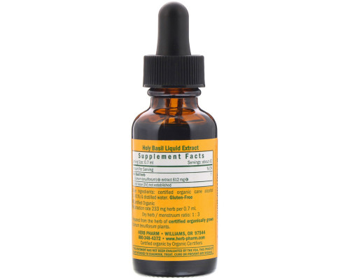 Herb Pharm, Базилик тонколистный, 29,6 мл Herb Pharm, Базилик тонколистный, 29,6 мл