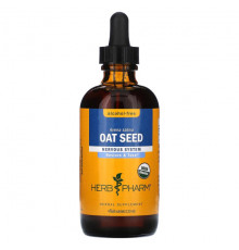Растительные экстракты и настойки Herb Pharm, Семена овса, без спирта, 120 мл (4 жидк. Унции)