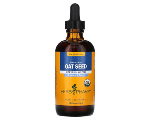 Растительные экстракты и настойки Herb Pharm, Семена овса, без спирта, 120 мл (4 жидк. Унции) Растительные экстракты и настойки Herb Pharm, Семена овса, без спирта, 120 мл (4 жидк. Унции)