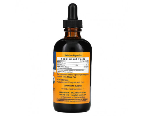 Для здорового сна Herb Pharm, валериана, без спирта, 120 мл (4 жидк. унции) Для здорового сна Herb Pharm, валериана, без спирта, 120 мл (4 жидк. унции)
