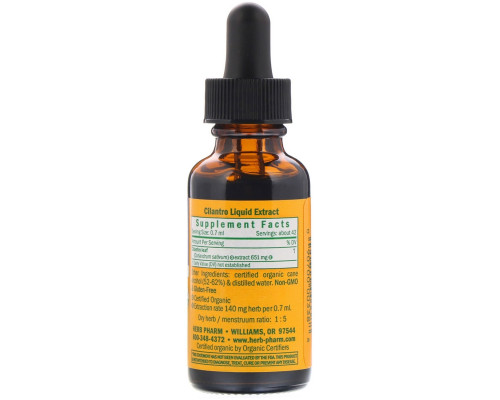 Herb Pharm, Кориандр, цельный лист, 1 жидкая унция (30 мл) Herb Pharm, Кориандр, цельный лист, 1 жидкая унция (30 мл)