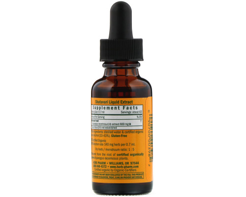 Herb Pharm, Шатавари, 1 жидкая унция (30 мл) Herb Pharm, Шатавари, 1 жидкая унция (30 мл)