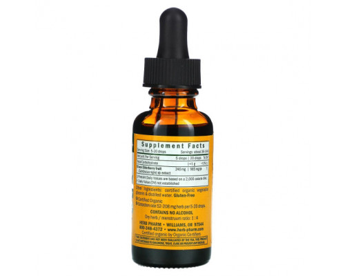 Детское здоровье Herb Pharm, Сироп для детей из бузины черной, безалкогольный, 1 жидкая унция (30 мл) Детское здоровье Herb Pharm, Сироп для детей из бузины черной, безалкогольный, 1 жидкая унция (30 мл)