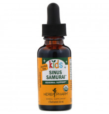 Herb Pharm, "Детям", Sinus Samurai, не содержит спирта, 1 жидкая унция (30 мл)