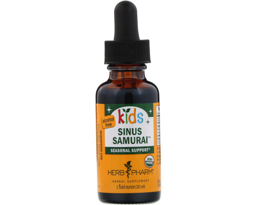 Herb Pharm, "Детям", Sinus Samurai, не содержит спирта, 1 жидкая унция (30 мл) Herb Pharm, "Детям", Sinus Samurai, не содержит спирта, 1 жидкая унция (30 мл)