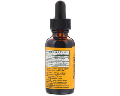 Herb Pharm, Детское средство для укрепления иммунитета Immune Fortifier, без спирта, 1 ж. унц. (30 мл) Herb Pharm, Детское средство для укрепления иммунитета Immune Fortifier, без спирта, 1 ж. унц. (30 мл)