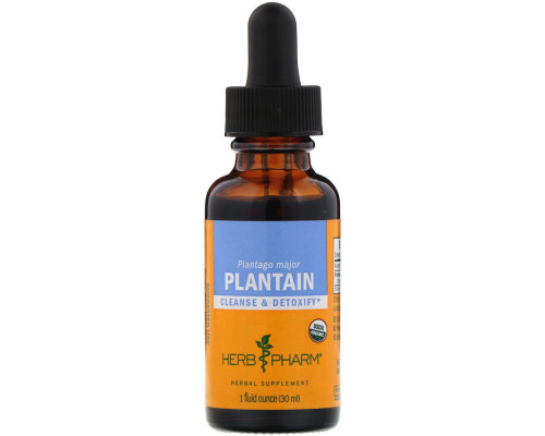Herb Pharm, Подорожник, свежий лист, 1 жидкая унция (30 мл) Herb Pharm, Подорожник, свежий лист, 1 жидкая унция (30 мл)