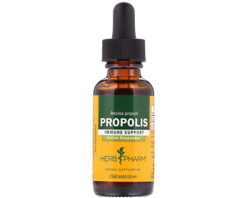 Herb Pharm, Прополис, от медоносных пчел, 1 жидкая унция (30 мл) Herb Pharm, Прополис, от медоносных пчел, 1 жидкая унция (30 мл)