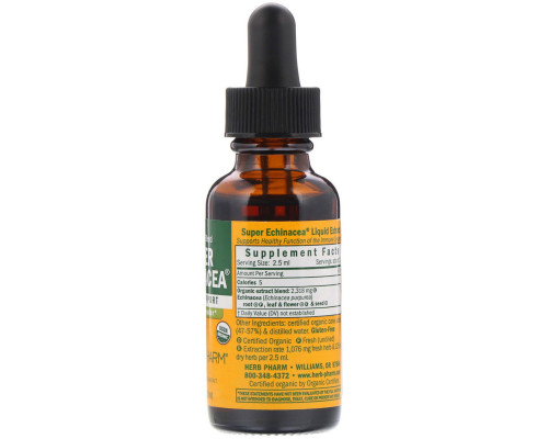 Herb Pharm, Супер эхинацея, 1 жидкая унция (30 мл) Herb Pharm, Супер эхинацея, 1 жидкая унция (30 мл)