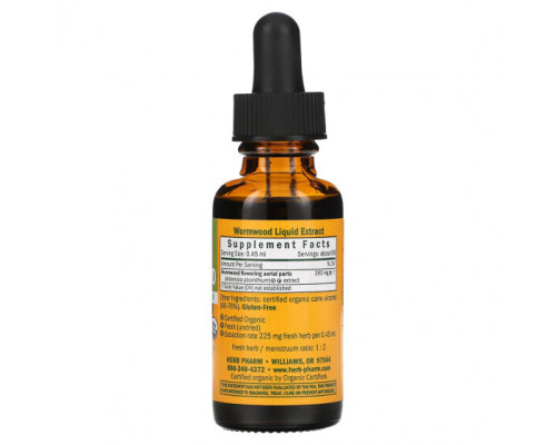 Для пищеварительной системы Herb Pharm, Полынь горькая, лист и цветки, 1 жидкая унция (30 мл) Для пищеварительной системы Herb Pharm, Полынь горькая, лист и цветки, 1 жидкая унция (30 мл)