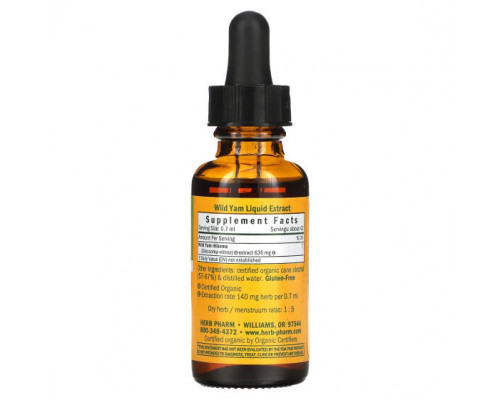 Растительные экстракты и настойки Herb Pharm, Дикий ямс, 1 жидкая унция (29,6 мл) Растительные экстракты и настойки Herb Pharm, Дикий ямс, 1 жидкая унция (29,6 мл)