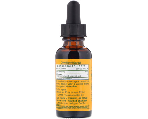 Herb Pharm, Гвоздика, бутоны, 1 жидкая унция (30 мл) Herb Pharm, Гвоздика, бутоны, 1 жидкая унция (30 мл)