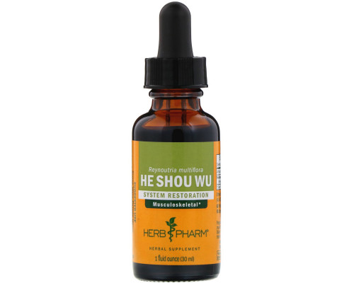 Herb Pharm, Хо Шоу Ву, 1 жидкая унция (29,6 мл) Herb Pharm, Хо Шоу Ву, 1 жидкая унция (29,6 мл)