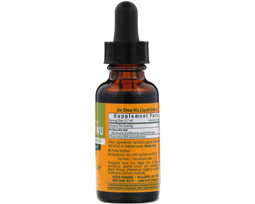 Herb Pharm, Хо Шоу Ву, 1 жидкая унция (29,6 мл) Herb Pharm, Хо Шоу Ву, 1 жидкая унция (29,6 мл)