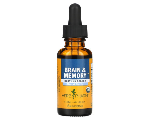 Herb Pharm, Brain & Memory, Nervous System, 1 fl oz (30 ml) Herb Pharm, Brain & Memory, Nervous System, 1 fl oz (30 ml)
