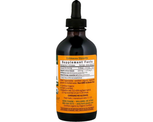 Herb Pharm, Kids Echinacea, Alcohol Free, Orange-Flavored, 4 fl oz (120 ml) Herb Pharm, Kids Echinacea, Alcohol Free, Orange-Flavored, 4 fl oz (120 ml)