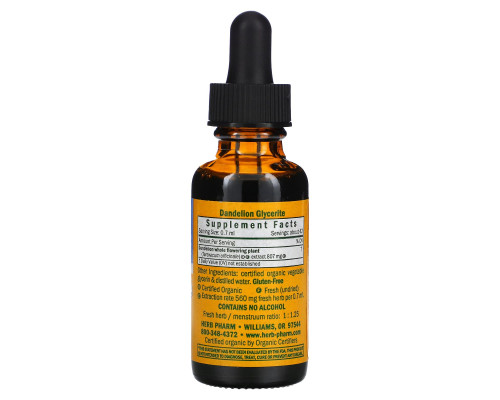 Herb Pharm, Одуванчик, без спирта, 30 мл (1 жидк. Унция) Herb Pharm, Одуванчик, без спирта, 30 мл (1 жидк. Унция)