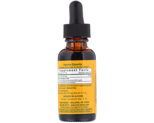 Herb Pharm, Корень валерианы, безалкогольный экстракт, 30 мл Herb Pharm, Корень валерианы, безалкогольный экстракт, 30 мл