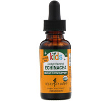 Herb Pharm, Эхинацея для детей, без спирта, со вкусом апельсина, 1 жидкая унция (30 мл)