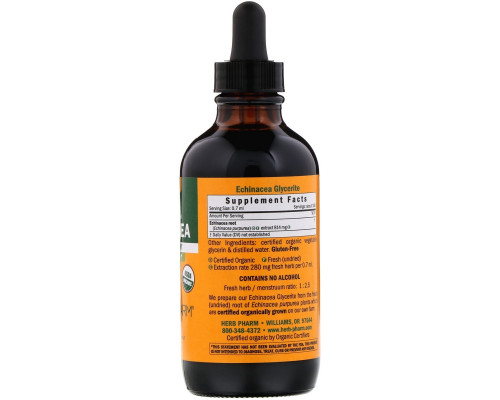 Herb Pharm, Эхинацея, без спирта, 4 жидких унции (120 мл) Herb Pharm, Эхинацея, без спирта, 4 жидких унции (120 мл)