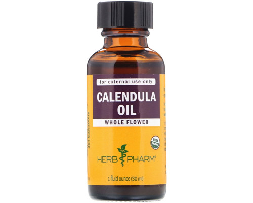 Herb Pharm, Масло календулы, 1 жидкая унция (30 мл) Herb Pharm, Масло календулы, 1 жидкая унция (30 мл)
