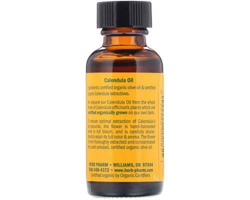 Herb Pharm, Масло календулы, 1 жидкая унция (30 мл) Herb Pharm, Масло календулы, 1 жидкая унция (30 мл)