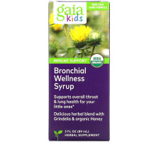 Gaia Herbs Безалкогольный сироп от кашля для детей с медом и лимоном 3 жидких унции (90 мл)