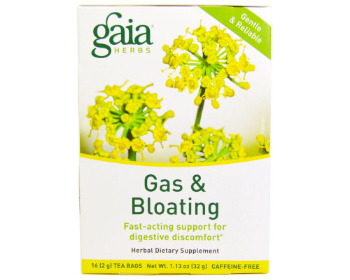 Gaia Herbs Gas & Bloating RapidRelief Herbal Tea Caffeine-Free 20 Tea Bags 1.41 oz (40 g) Gaia Herbs Gas & Bloating RapidRelief Herbal Tea Caffeine-Free 20 Tea Bags 1.41 oz (40 g)
