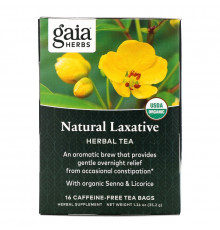 Gaia Herbs RapidRelief Herbal Tea Natural Laxative Caffeine-Free 20 Tea Bags 1.55 oz (44 g)