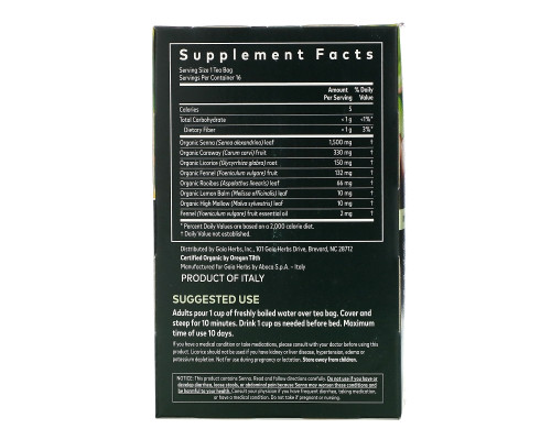 Gaia Herbs RapidRelief Herbal Tea Natural Laxative Caffeine-Free 20 Tea Bags 1.55 oz (44 g) Gaia Herbs RapidRelief Herbal Tea Natural Laxative Caffeine-Free 20 Tea Bags 1.55 oz (44 g)