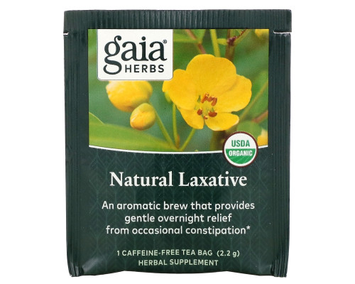 Gaia Herbs RapidRelief Herbal Tea Natural Laxative Caffeine-Free 20 Tea Bags 1.55 oz (44 g) Gaia Herbs RapidRelief Herbal Tea Natural Laxative Caffeine-Free 20 Tea Bags 1.55 oz (44 g)