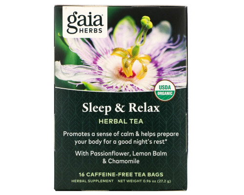 Gaia Herbs Сон и расслабление RapidRelief травяной чай без кофеина 20 чайных пакетиков 1.2 унции (34 г) Gaia Herbs Сон и расслабление RapidRelief травяной чай без кофеина 20 чайных пакетиков 1.2 унции (34 г)
