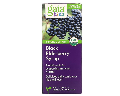 Gaia Herbs Безалкогольный сироп из бузины черной для детей 3 жидких унции (90 мл) Gaia Herbs Безалкогольный сироп из бузины черной для детей 3 жидких унции (90 мл)