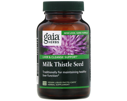 Gaia Herbs Семена расторопши 120 растительных фитокапсул Gaia Herbs Семена расторопши 120 растительных фитокапсул