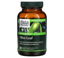 Gaia Herbs, Лист оливы, 120 жидких фито-капсул на растительной основе