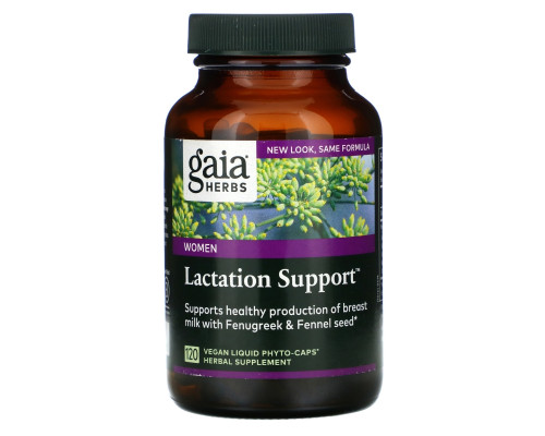 Gaia Herbs Lactate Support 120 растительных фитокапсул с жидкостью Gaia Herbs Lactate Support 120 растительных фитокапсул с жидкостью