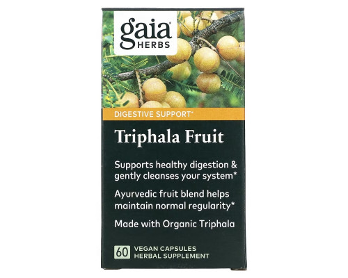 Gaia Herbs Трифала 60 вегетарианских капсул Gaia Herbs Трифала 60 вегетарианских капсул