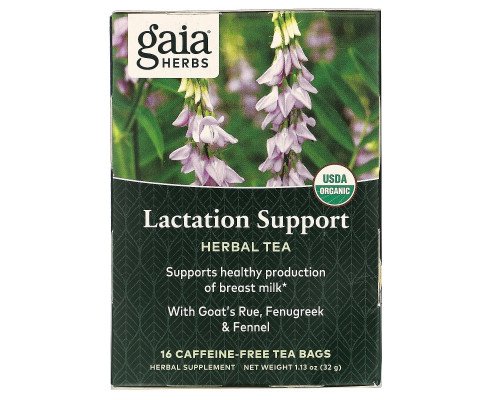 Gaia Herbs Поддержка для лактации Травяной чай без кофеина 20 чайных пакетиков 1.41 унции (40 г) Gaia Herbs Поддержка для лактации Травяной чай без кофеина 20 чайных пакетиков 1.41 унции (40 г)