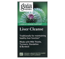 Gaia Herbs, Liver Cleanse, 60 вегетарианских фито-капсул с жидкостью