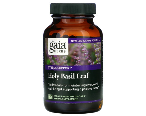 Gaia Herbs Листья базилика 120 растительных фитокапсул с жидкостью внутри Gaia Herbs Листья базилика 120 растительных фитокапсул с жидкостью внутри