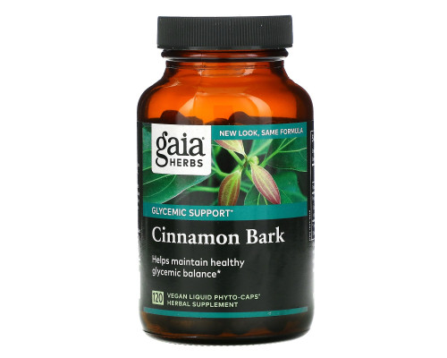 Gaia Herbs Кора коричного дерева 120 жидких капсул на растительной основе Gaia Herbs Кора коричного дерева 120 жидких капсул на растительной основе