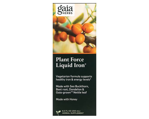 Gaia Herbs Железо в жидкой форме PlantForce 85 жидких унций (250 мл) Gaia Herbs Железо в жидкой форме PlantForce 85 жидких унций (250 мл)