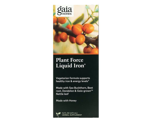 Gaia Herbs, Plant Force Liquid Iron, 16 fl oz (473 ml) Gaia Herbs, Plant Force Liquid Iron, 16 fl oz (473 ml)