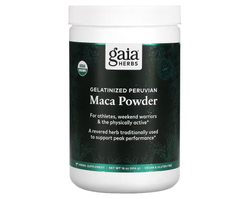 Gaia Herbs, Gelatinized Peruvian Maca Powder, 16 oz (454 g)