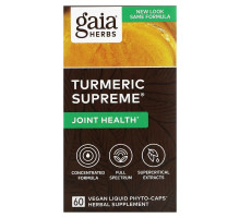 Gaia Herbs Turmeric Supreme Joint для суставов 60 вегетарианских жидких фитокапсул