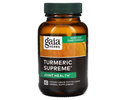 Gaia Herbs Turmeric Supreme Joint для суставов 60 вегетарианских жидких фитокапсул Gaia Herbs Turmeric Supreme Joint для суставов 60 вегетарианских жидких фитокапсул